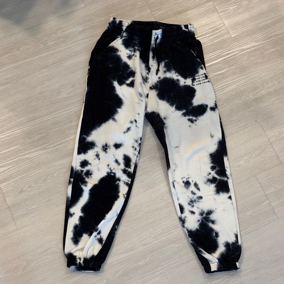 Tie-Dye Black & White Sweatpants - Picture 2 of 4